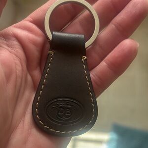 Dooney & Bourke Brown Leather Key Ring